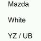 Preview: Mazda, White, YZ / UB.